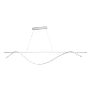 Swirl Metal LED Pendant Light, 200cm, 3000K, White by Vencha Lighting, a Pendant Lighting for sale on Style Sourcebook