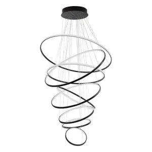 Crown LED 8 Ring Pendant Light, 3000K, Black by Vencha Lighting, a Pendant Lighting for sale on Style Sourcebook