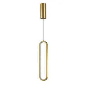 Ova Metal LED Pendant Light, 3000K, Gold by Vencha Lighting, a Pendant Lighting for sale on Style Sourcebook