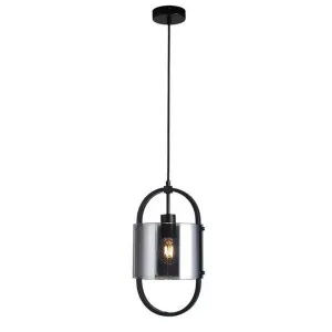 Dynamic Glass & Metal Pendant Light, Black by Vencha Lighting, a Pendant Lighting for sale on Style Sourcebook