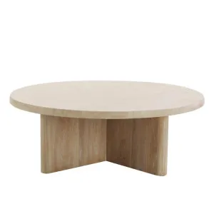 Agosti Travertine Marble 100cm Round Coffee Table - Natural by Interior Secrets - AfterPay Available by Interior Secrets, a Coffee Table for sale on Style Sourcebook