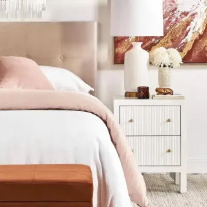 Ariana Bedside Table White - Small by CAFE Lighting & Living, a Bedside Tables for sale on Style Sourcebook