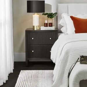 Adele Bedside Table Black - Large by CAFE Lighting & Living, a Bedside Tables for sale on Style Sourcebook