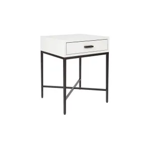 Noosa White Bedside Table - Black by CAFE Lighting & Living, a Bedside Tables for sale on Style Sourcebook