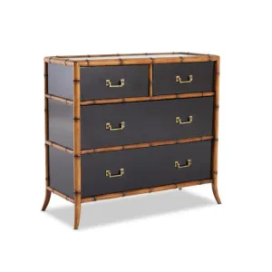 Bordeaux 4 Drawer Tallboy - Black by Wisteria, a Cabinets, Chests for sale on Style Sourcebook