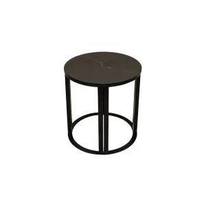 Bowie Marble Side Table - Black by CAFE Lighting & Living, a Coffee Table for sale on Style Sourcebook