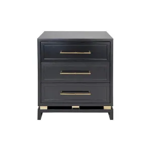 Pearl Luxury Bedside Table - Large Black by CAFE Lighting & Living, a Bedside Tables for sale on Style Sourcebook