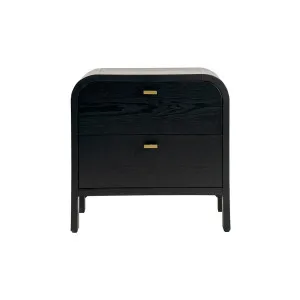 Carmen Oak Bedside Table - Black by CAFE Lighting & Living, a Bedside Tables for sale on Style Sourcebook