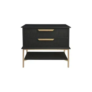 Ripple Bedside Table - Large Black by CAFE Lighting & Living, a Bedside Tables for sale on Style Sourcebook