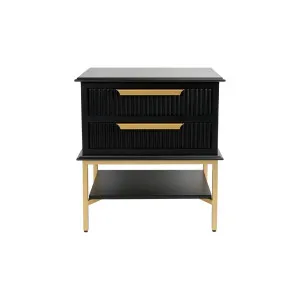 Ripple Bedside Table - Small Black by CAFE Lighting & Living, a Bedside Tables for sale on Style Sourcebook
