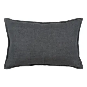 Dolce Feather Fill Cushion 55x35cm in Charcoal by OzDesignFurniture, a Cushions, Decorative Pillows for sale on Style Sourcebook