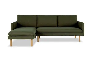 Frankie Left Chaise Sofa, Green, by Lounge Lovers by Lounge Lovers, a Sofas for sale on Style Sourcebook