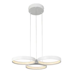 Olympus Aluminium Dimmable LED Ring Pendant Light, 3 Light, CCT, White by Cougar Lighting, a Pendant Lighting for sale on Style Sourcebook