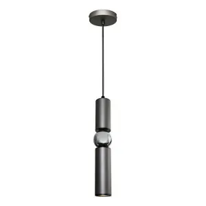 Rolo Steel Pendant Light, Charcoal / Chrome by Cougar Lighting, a Pendant Lighting for sale on Style Sourcebook