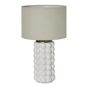 Condotti Ceramic Base Table Lamp, White by Emac & Lawton, a Table & Bedside Lamps for sale on Style Sourcebook