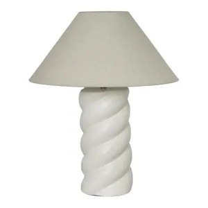 Twist Column Ceramic Base Table Lamp by Emac & Lawton, a Table & Bedside Lamps for sale on Style Sourcebook