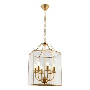 Arcadia Metal & Glass Pendant Light, Large, Gold by Cougar Lighting, a Pendant Lighting for sale on Style Sourcebook