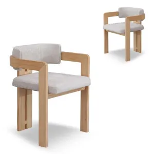 Set of 2 - Merari Natural NZ Ash Dining Chair - Stone Beige by Interior Secrets - AfterPay Available by Interior Secrets, a Dining Chairs for sale on Style Sourcebook