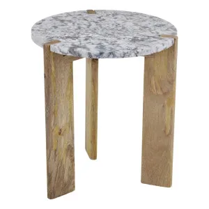 Licata Side Table 50cm in Grey / Natural by OzDesignFurniture, a Side Table for sale on Style Sourcebook