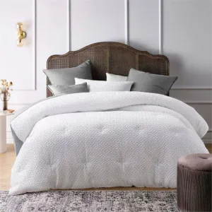 Accessorize Dotty Clip Jacquard White 3 Piece Comforter Set by null, a Quilt Covers for sale on Style Sourcebook
