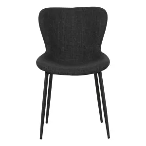 Ross Dining Chair in Dark Grey / Black Metal by OzDesignFurniture, a Dining Chairs for sale on Style Sourcebook