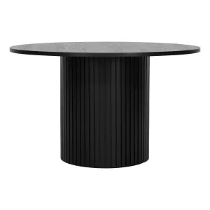 Gabino Round Dining Table 130cm in Black by OzDesignFurniture, a Dining Tables for sale on Style Sourcebook