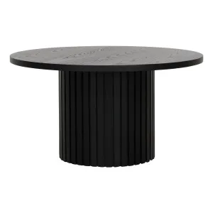 Gabino Round Coffee Table 85cm in Black by OzDesignFurniture, a Coffee Table for sale on Style Sourcebook