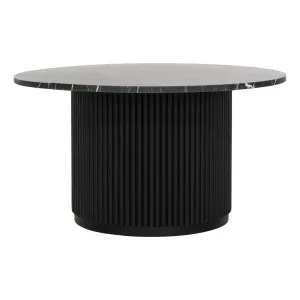 Fonda Round Coffee Table 84cm in Black / Marble by OzDesignFurniture, a Coffee Table for sale on Style Sourcebook