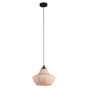 Winslow Glass & Fabric Pendant Light by Lexi Lighting, a Pendant Lighting for sale on Style Sourcebook
