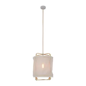 Bohan Chiffon & Bamboo Pendant Light, Small by Lexi Lighting, a Pendant Lighting for sale on Style Sourcebook