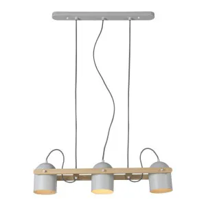Pivota Iron & Wood Bar Pendant Lignt, White by Lexi Lighting, a Pendant Lighting for sale on Style Sourcebook