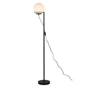 Sphera Iron & Glass Floor Lamp, Black / Opal by Lexi Lighting, a Floor Lamps for sale on Style Sourcebook