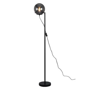 Sphera Iron & Glass Floor Lamp, Black / Smoke by Lexi Lighting, a Floor Lamps for sale on Style Sourcebook