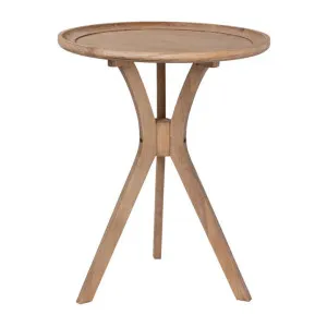 Finchley Wooden Round Tray Top Side Table by Want GiftWare, a Side Table for sale on Style Sourcebook