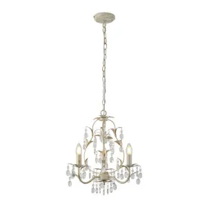 Stella Iron & Crystal Glass Chandelier, 3 Light by Lexi Lighting, a Chandeliers for sale on Style Sourcebook