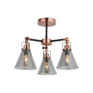 Conea Iron & Glass Adjustable Flush Mount Ceiling Light by Lexi Lighting, a Spotlights for sale on Style Sourcebook