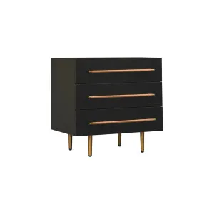 Caroline Oak Bedside Table - Black by CAFE Lighting & Living, a Bedside Tables for sale on Style Sourcebook