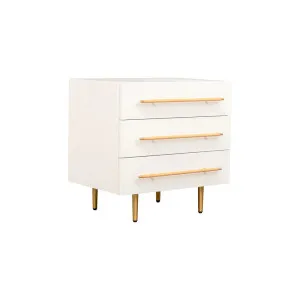 Caroline Oak Bedside Table - White by CAFE Lighting & Living, a Bedside Tables for sale on Style Sourcebook