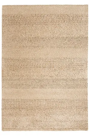 Joline Caramel Beige Braided and Looped Rug by Miss Amara, a Contemporary Rugs for sale on Style Sourcebook