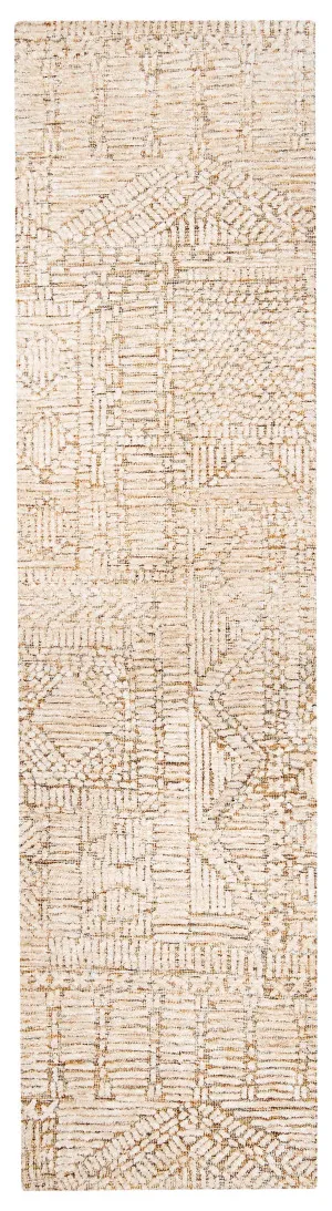 Jordan Mustard and Beige Geometric Modern Runner Rug by Miss Amara, a Contemporary Rugs for sale on Style Sourcebook