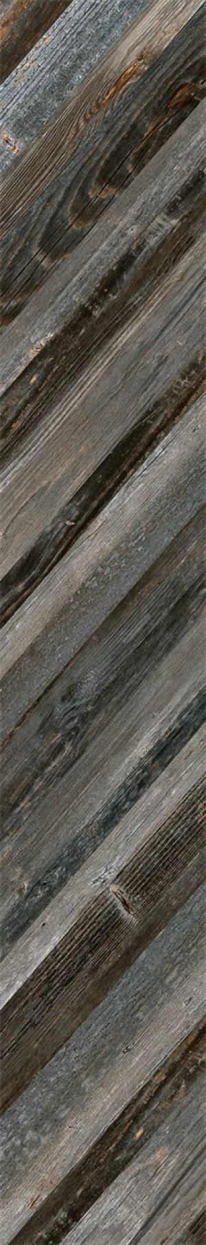 Artwood Black-Blue Chevron Left H Rect Matt Tile by Beaumont Tiles, a Timber Look Tiles for sale on Style Sourcebook