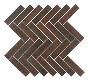 Metallic Iron Herringbone Mosaic by Beaumont Tiles, a Brick Look Tiles for sale on Style Sourcebook