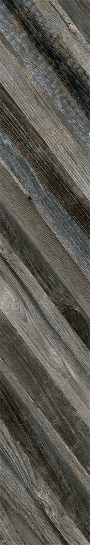 Artwood Black-Blue Chevron Right H Rect Matt Tile by Beaumont Tiles, a Timber Look Tiles for sale on Style Sourcebook