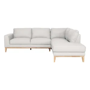 Dante 2.5 Seater Sofa + Chaise RHF in Leather Pure White by OZ Design, a Sofas for sale on Style Sourcebook