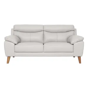 Bronco 2 Seater Sofa in Leather Pure White by OZ Design, a Sofas for sale on Style Sourcebook