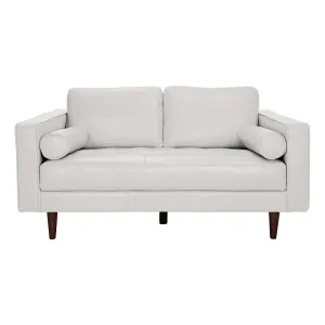 Kobe 2 Seater Sofa in Leather Pure White by OzDesignFurniture, a Sofas for sale on Style Sourcebook