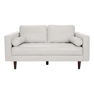 Kobe 2 Seater Sofa in Leather Pure White by OZ Design, a Sofas for sale on Style Sourcebook