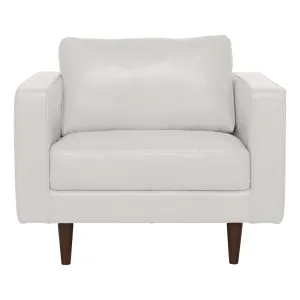 Kobe Armchair in Leather Pure White by OzDesignFurniture, a Chairs for sale on Style Sourcebook