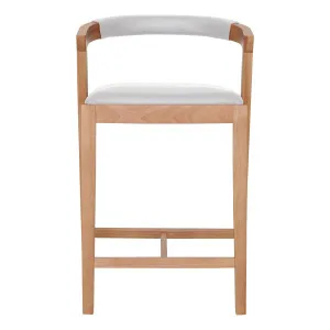 Milan Bar Chair in Leather White / Clear by OzDesignFurniture, a Bar Stools for sale on Style Sourcebook