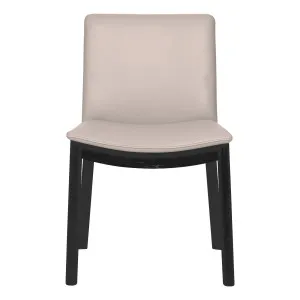 Everest Dining Chair in Leather Light Mocha / Black by OzDesignFurniture, a Dining Chairs for sale on Style Sourcebook